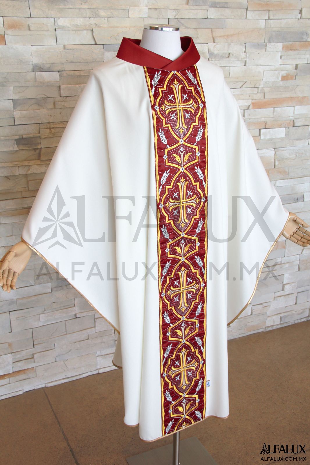 04 IMPERIAL Alfalux Casulla Blanco Central Rojo Quemado (2)